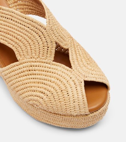 Sandales à plateforme Dolce en raphia - Clergerie - Modalova