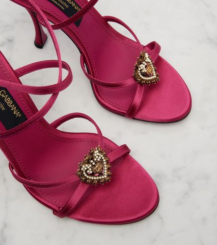 Sandales Devotion 105 en satin à ornements - Dolce&Gabbana - Modalova