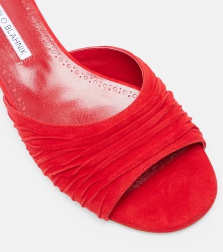 Mules Piruaflat en daim - Manolo Blahnik - Modalova