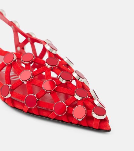 Ballerines slingback Grid en daim à clous - The Attico - Modalova