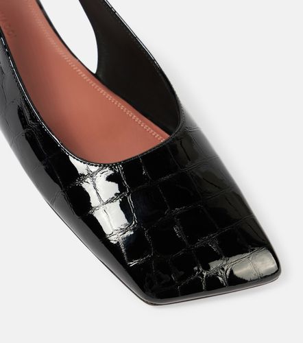 Ballerines slingback Ane en cuir verni - Amina Muaddi - Modalova