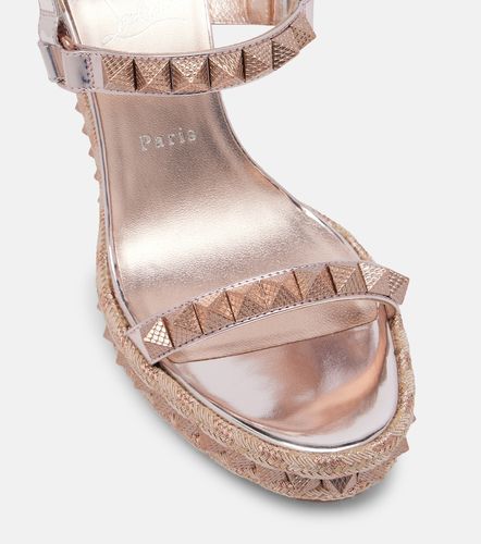 Espadrilles compensées Pyra Clou en cuir - Christian Louboutin - Modalova