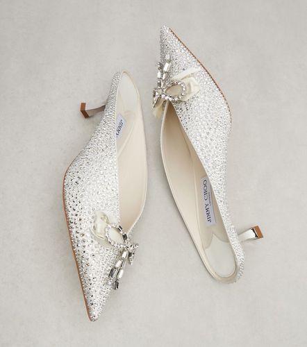 Mules Auria 50 en satin à cristaux - Jimmy Choo - Modalova