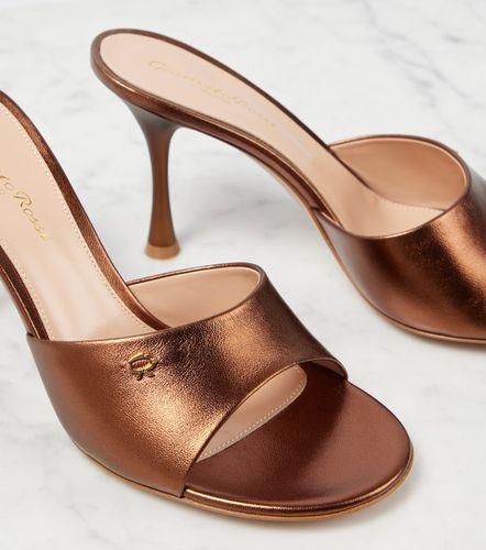 Mules en cuir métallisé - Gianvito Rossi - Modalova