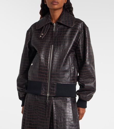 Veste blouson en cuir embossé - Rabanne - Modalova