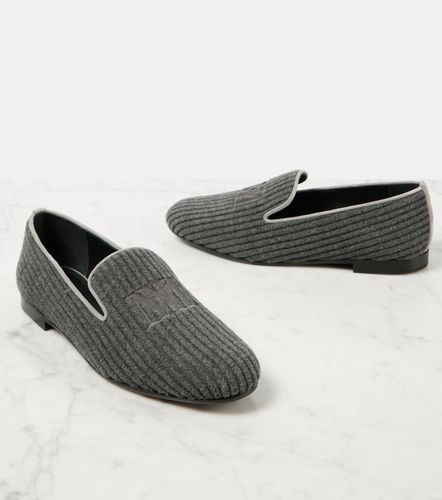 Mocassins en velours côtelé à logo - Max Mara - Modalova