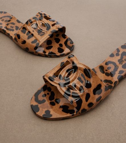 Mules DG à imprimé léopard - Dolce&Gabbana - Modalova