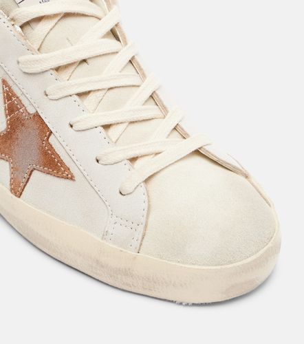 Baskets Super-Star en daim et cuir façon poulain - Golden Goose - Modalova