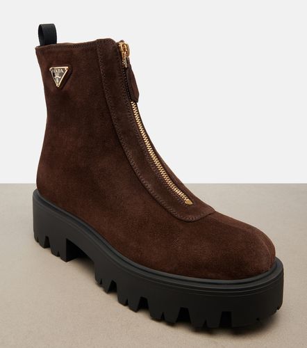 Prada Bottines à plateau en daim - Prada - Modalova