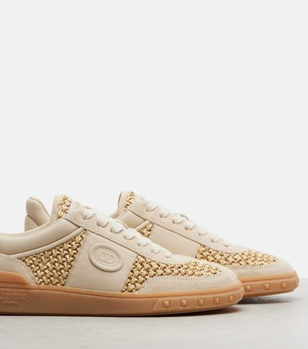 Baskets VLogo en raphia et cuir - Valentino Garavani - Modalova