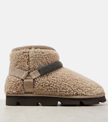 Bottines après-ski Monili Beads en shearling - Brunello Cucinelli - Modalova