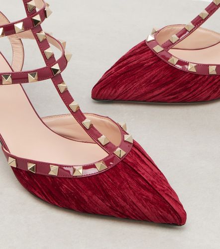 Escarpins Rockstud 65 en velours et cuir - Valentino Garavani - Modalova