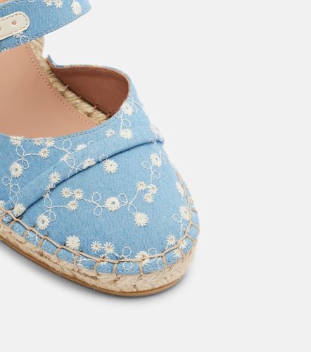 Espadrilles compensées Farah en denim - Malone Souliers - Modalova