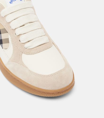 Baskets Terrace en cuir et daim - Burberry - Modalova