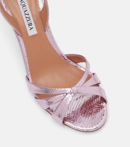 Sandales slingback Tati 85 en cuir embossé et métallisé - Aquazzura - Modalova