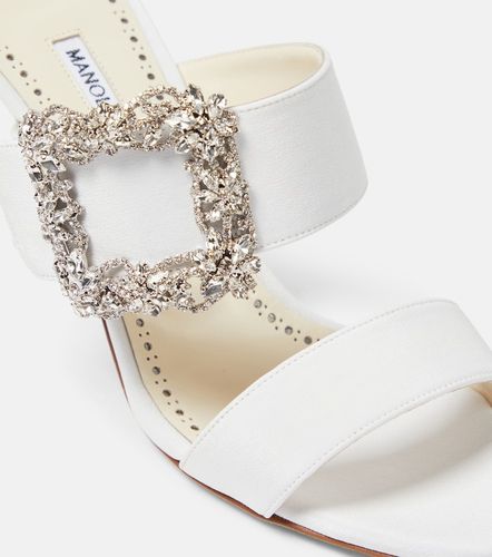 Mules Gable Jewel en crêpe à cristaux - Manolo Blahnik - Modalova