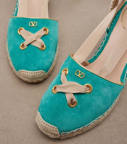 Espadrilles compensées Resort en daim - Valentino Garavani - Modalova