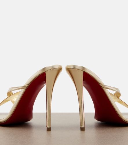 Mules Mulazee Cross en cuir métallisé - Christian Louboutin - Modalova