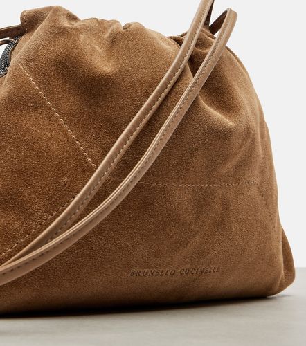 Sac à bandoulière en daim - Brunello Cucinelli - Modalova