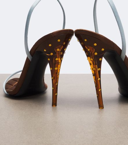 Sandales Ivresse en satin à ornements - Saint Laurent - Modalova