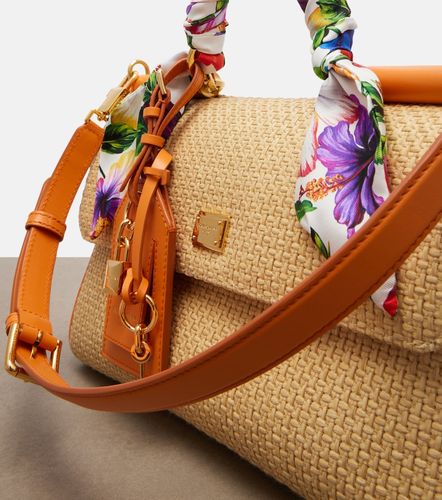 Sac Sicily Small en raphia - Dolce&Gabbana - Modalova