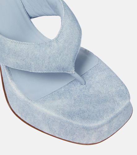 Mules à plateau Gia 17 Uni en denim - Gia Borghini - Modalova