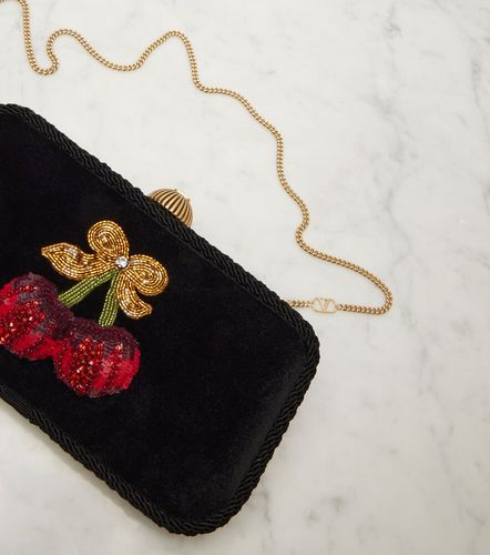 Pochette Carry Secrets en velours à ornements - Valentino Garavani - Modalova