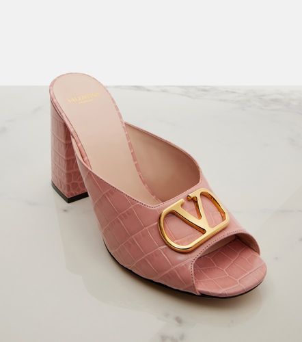 Mules VLogo en cuir - Valentino Garavani - Modalova