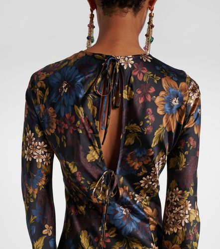 Robe longue Gemma en soie mélangée à fleurs - Veronica Beard - Modalova