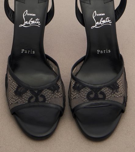 Sandales slingback Miss Z en cuir et dentelle - Christian Louboutin - Modalova