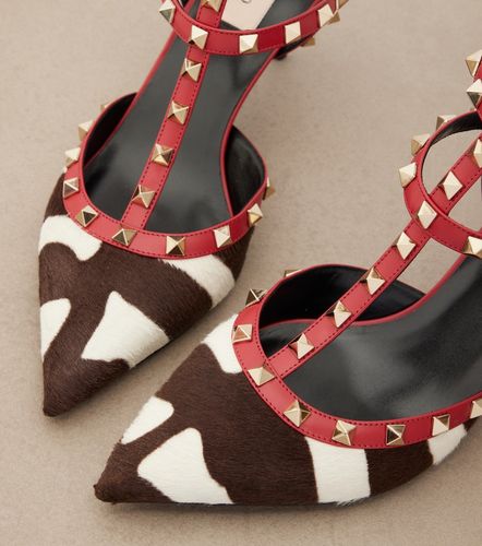 Escarpins Rockstud en cuir façon poulain - Valentino Garavani - Modalova