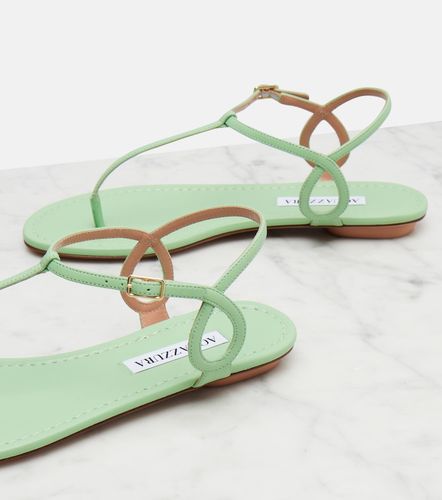 Sandales à entre-doigts Almost Bare en cuir - Aquazzura - Modalova