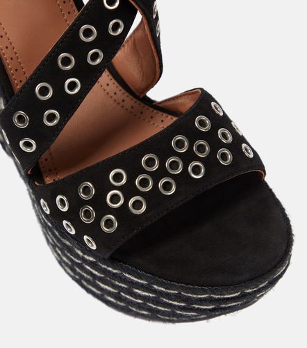 Alaïa Sandales compensées en daim à ornements - Alaia - Modalova