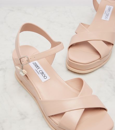 Sandales compensées Astra 60 en cuir - Jimmy Choo - Modalova