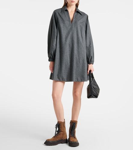 Robe en flanelle à manches ballon - Brunello Cucinelli - Modalova
