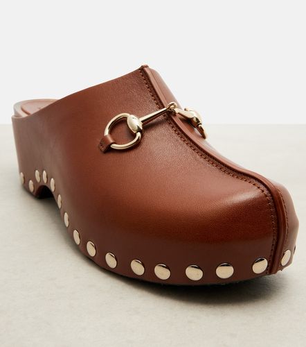 Mules Horsebit à plateforme en cuir - Gucci - Modalova