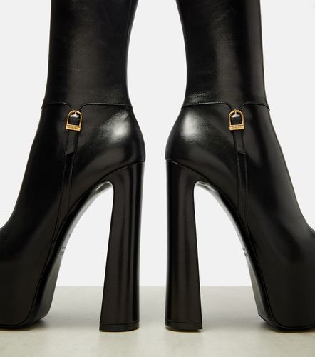 Bottes Nico à plateforme en cuir - Saint Laurent - Modalova