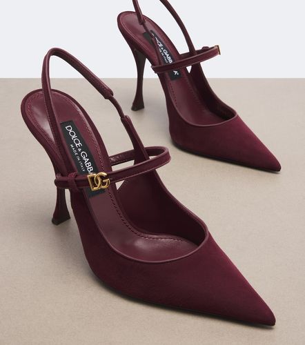 Escarpins slingback DG en daim - Dolce&Gabbana - Modalova