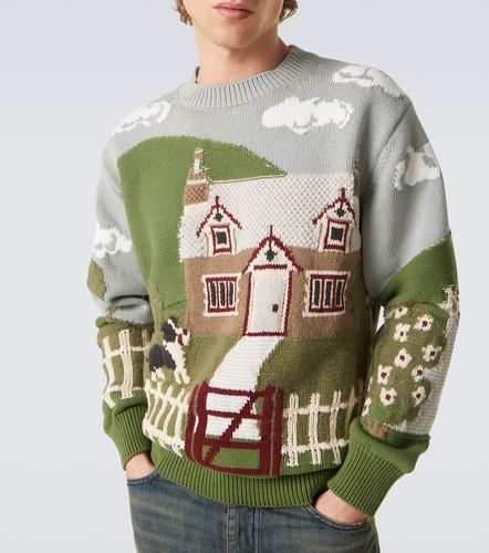 Pull intarsia en coton et laine mélangés - Junya Watanabe - Modalova
