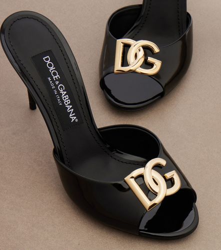 Mules DG en cuir verni - Dolce&Gabbana - Modalova