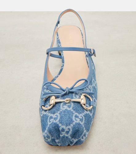 Escarpins Horsebit GG en denim - Gucci - Modalova