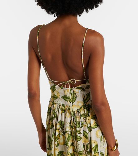 Robe longue imprimée en coton mélangé - Adriana Degreas - Modalova