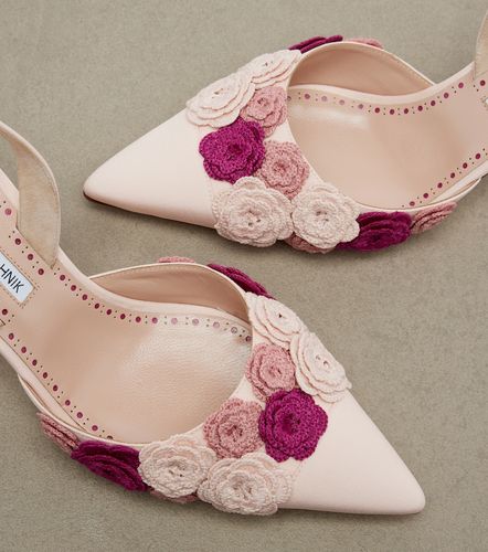 Escarpins slingback Svemutlasi à appliqués floraux - Manolo Blahnik - Modalova