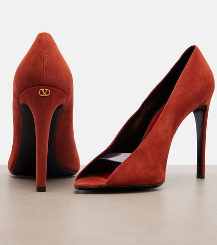 Escarpins Révélé à bout ouvert en daim - Valentino Garavani - Modalova