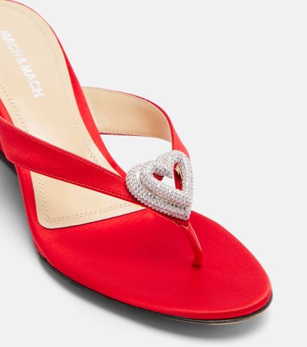 Sandales compensées Double Heart en satin - Mach & Mach - Modalova