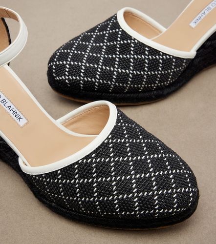 Espadrilles compensées Espadrahi à effet raphia - Manolo Blahnik - Modalova