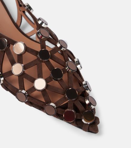 Ballerines slingback Grid en daim à ornements - The Attico - Modalova