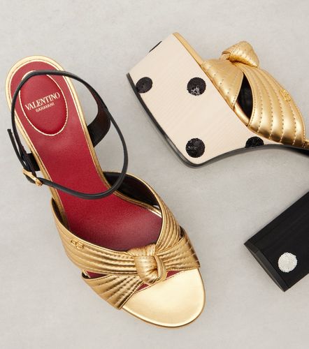 Sandales Crasher VLogo en cuir à sequins - Valentino Garavani - Modalova