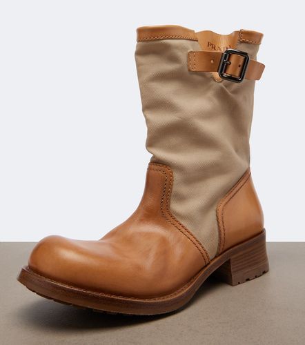 Prada Bottines en cuir et toile - Prada - Modalova
