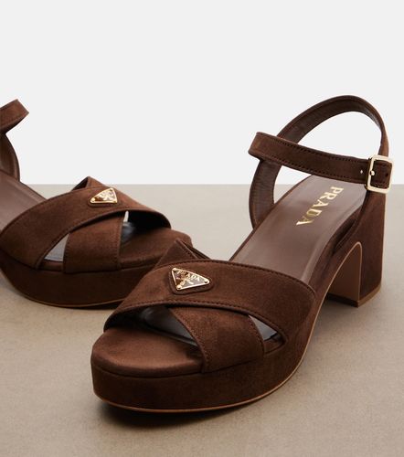 Prada Sandales à plateau en daim - Prada - Modalova